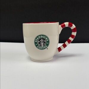 2010 Starbucks Festive Mug‎ with Red Candy Cane Handle